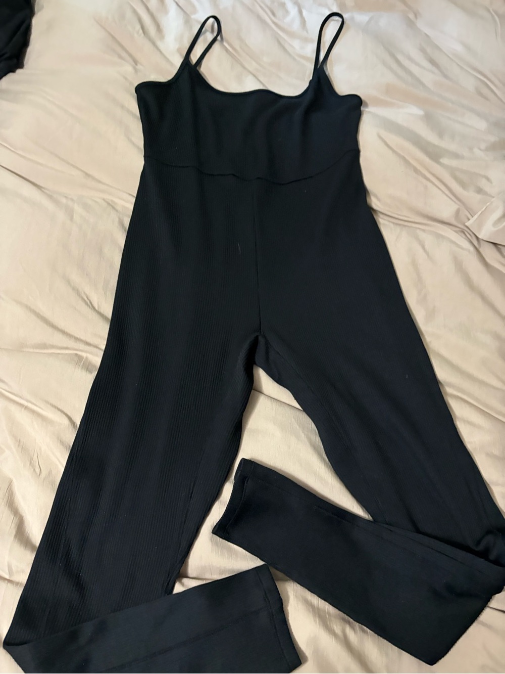wild fable Black Ribbed Strappy Jumpsuit